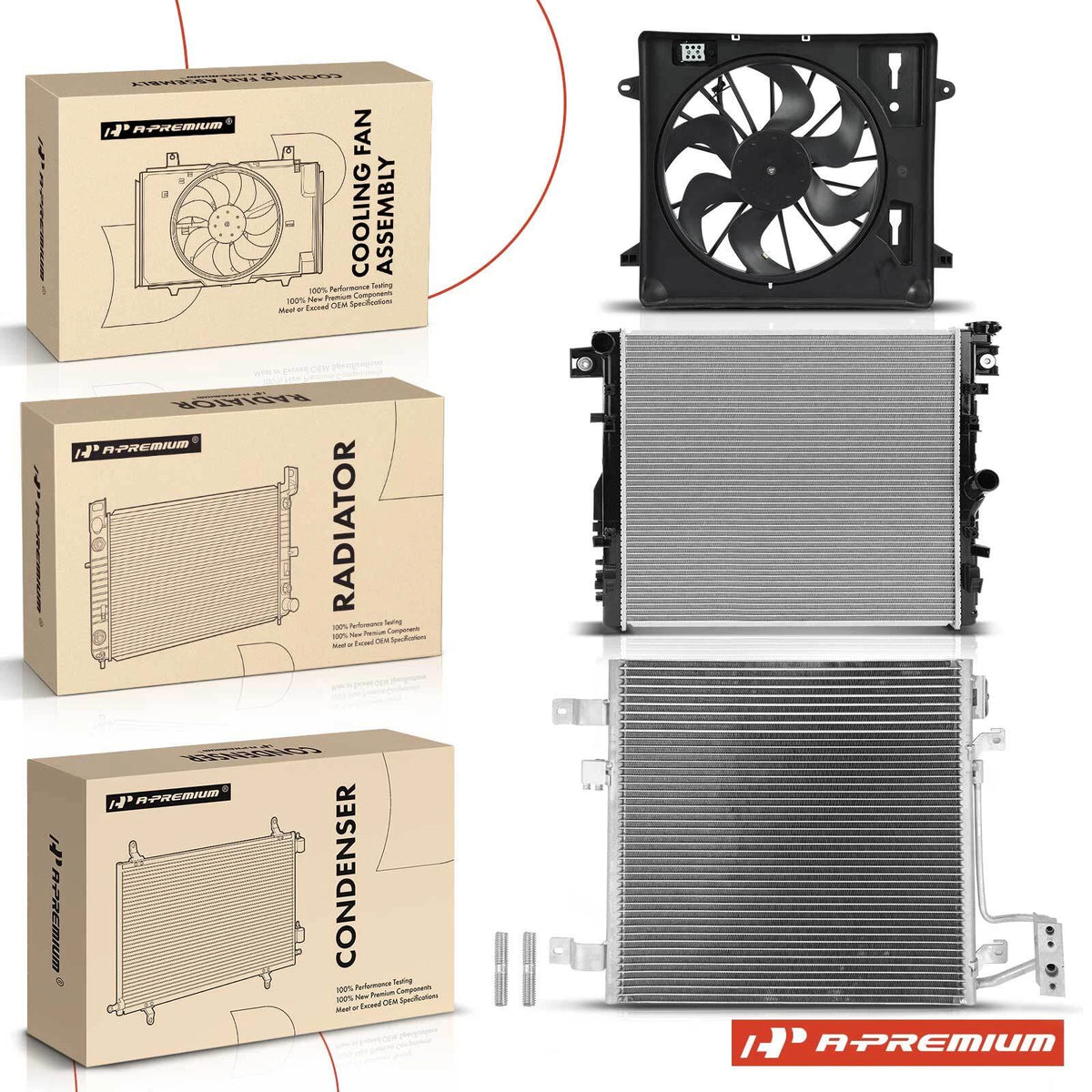 Cooling Fan Kit for Jeep Wrangler (2007–2011) - 68143886AA, 55056634AB, 940441