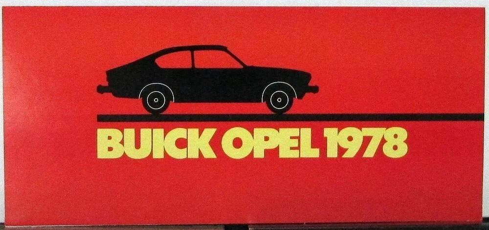 Buick Opel Interior Exterior Colors Specifications Sales Folder (1978)