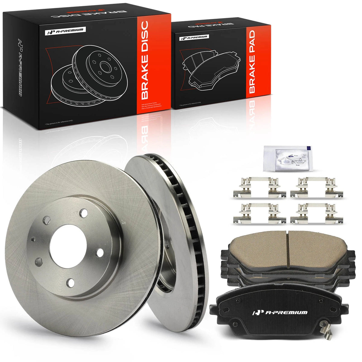 Set of 4 Front Disc Brake Rotors & Ceramic Pads for Mazda 3 CX-3 (2014–2020) BR901284, 12045088, 32045088, 12145088, 10317280