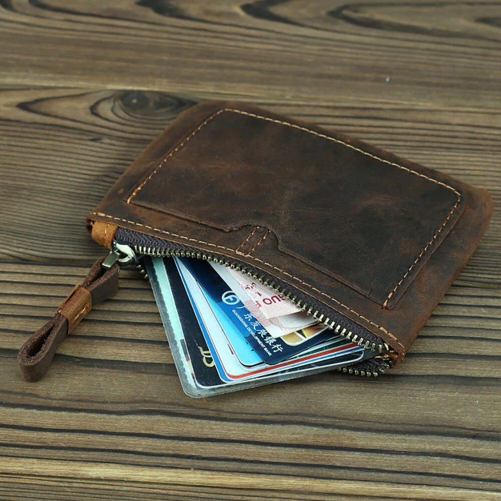 Leather Coin Purse Wallet for