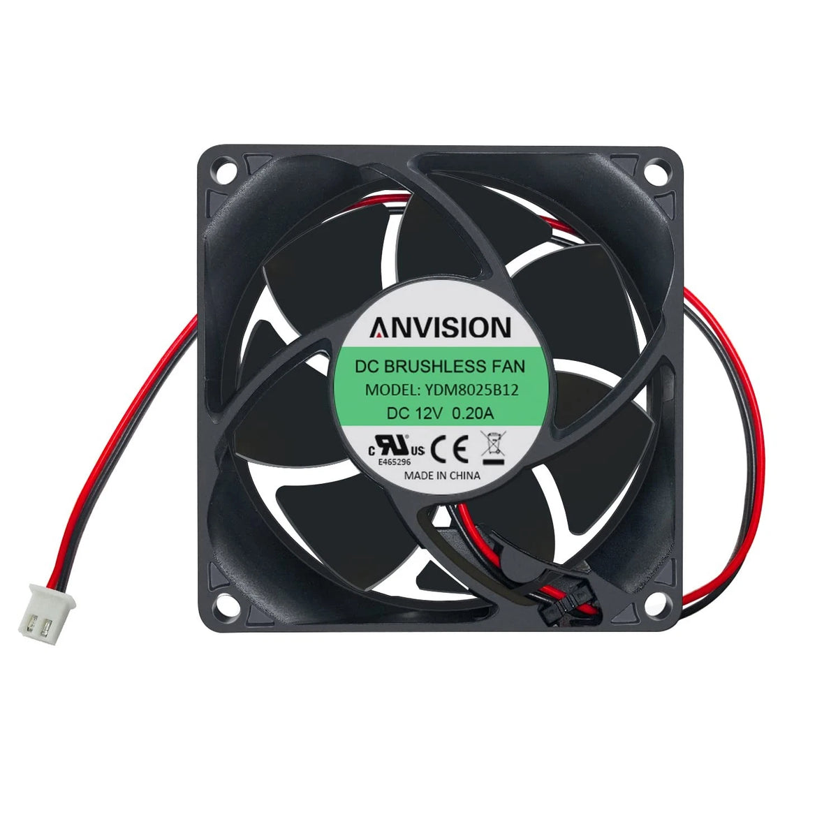 80mm x 25mm DC 12V Brushless Cooling Fan for Automotive Applications