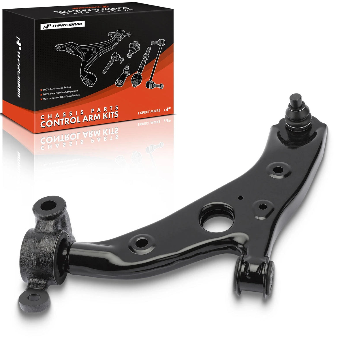 Front Left Lower Control Arm with Ball Joint for Mazda 3 (2014–2018) B45A34350D B45A34350E B60S34350 B60S34350B B60S34350D B60S34350E B60S34350F B60S34350G BPN734350A BPN734350B BPN734350C BPN734350D