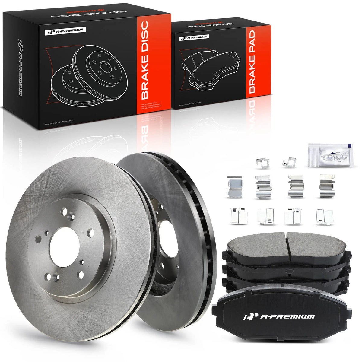 Set of 2 Front Disc Brake Rotors & Ceramic Pads for Honda Odyssey (1999–2004) R-31275, P-793