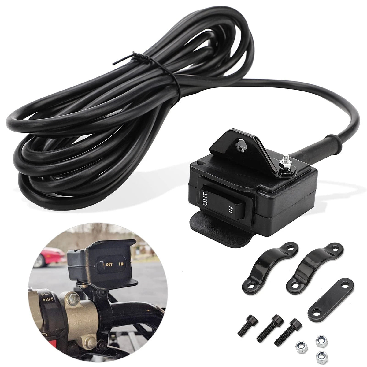 12V Winch Switch with Mounting Bracket for Universal Applications