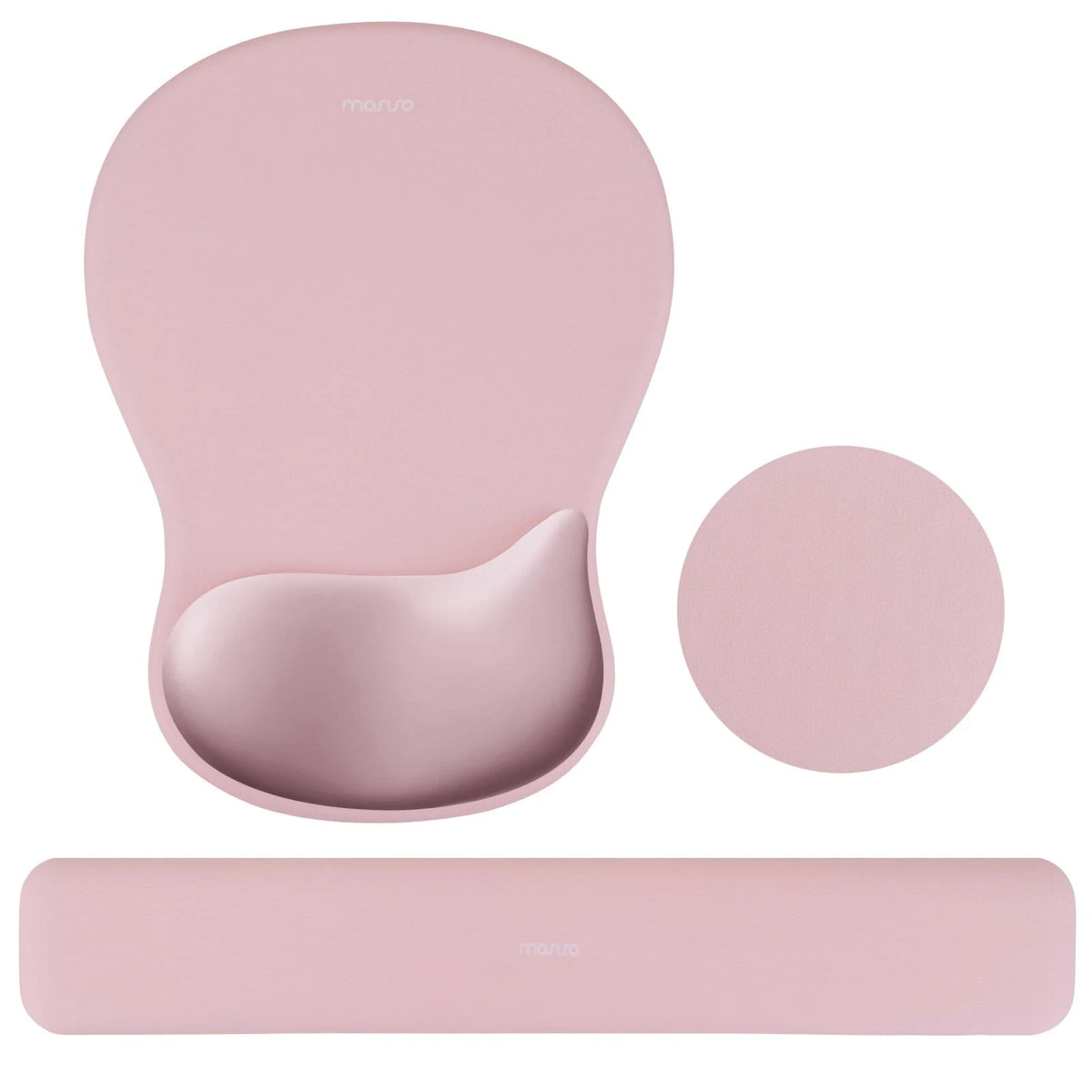 Wrist Rest Support for Mouse Pad & Keyboard (17.32 x 2.95 inches) - Pink