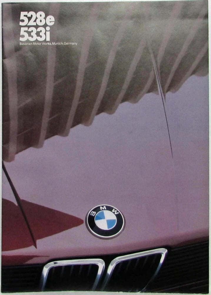 Sales Folder Poster for BMW 528e 533i (1983)