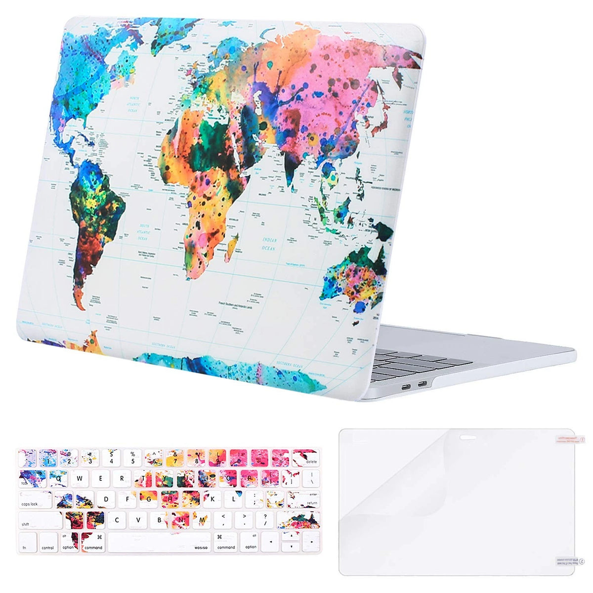 World Map Case for MacBook Pro 13 inch (2026)