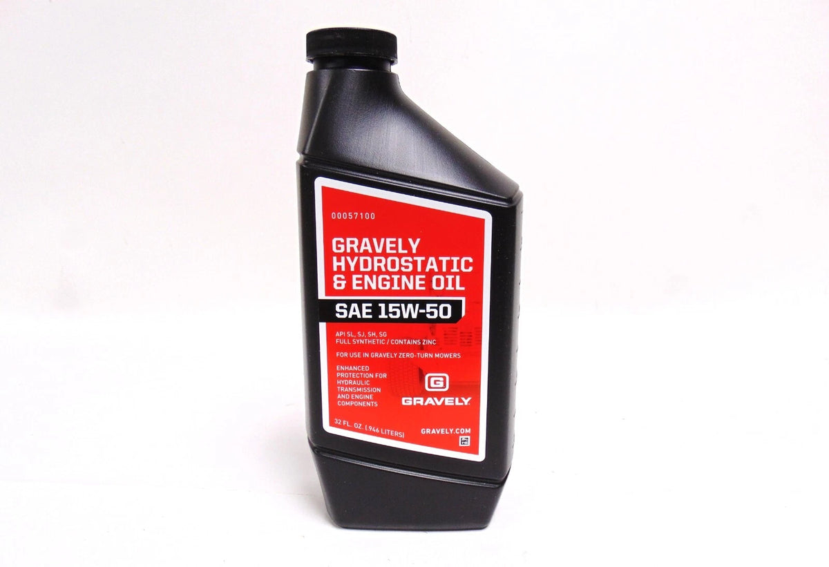 1 QT Gravely Lawn Mower 15W50 Hydrostatic & Engine Oil (OEM)