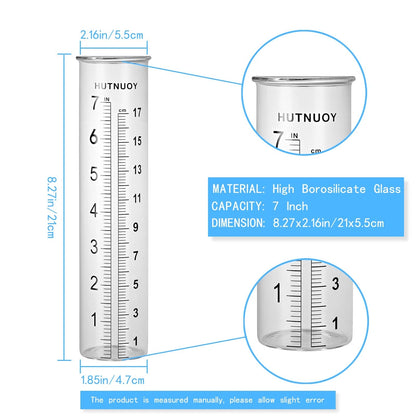 7" Capacity Rain Gauge with Stainless Steel Fence Mounting Bracket