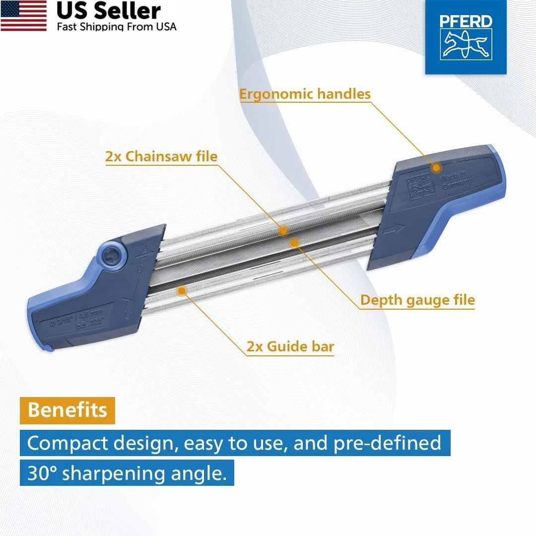 5/32” File Chainsaw Chain Sharpener for 3/8” Low Profile