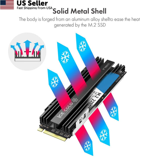 M.2 2280 SSD Heatsink with Thermal Silicone Pad for PC/PS5