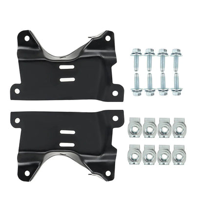 2X Outer Brackets for Front Bumper - Chevy Silverado 2500HD/3500HD 2007-2010