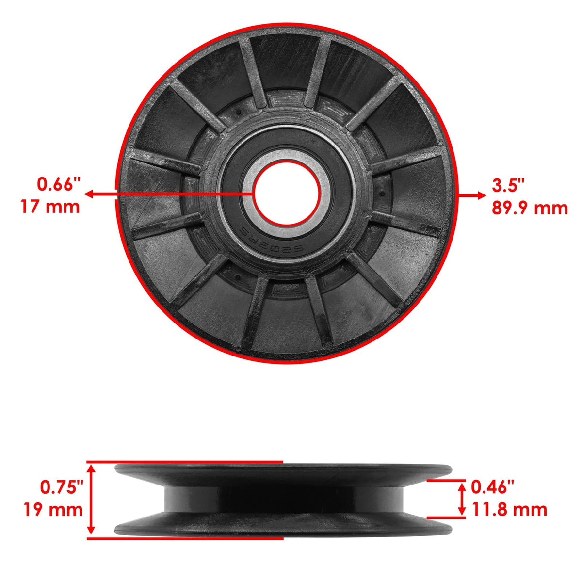 Drive Pulleys with Belt for Cub Cadet MTD (PY173, PY223, BT625)