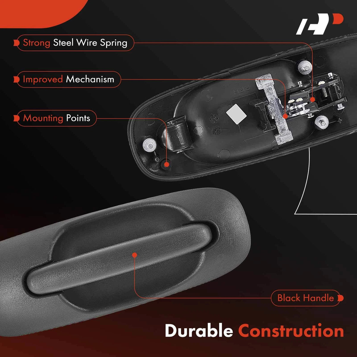 Left Exterior Door Handle for Dodge Grand Caravan (2001–2007) RP91SW1ACTEX, 93614