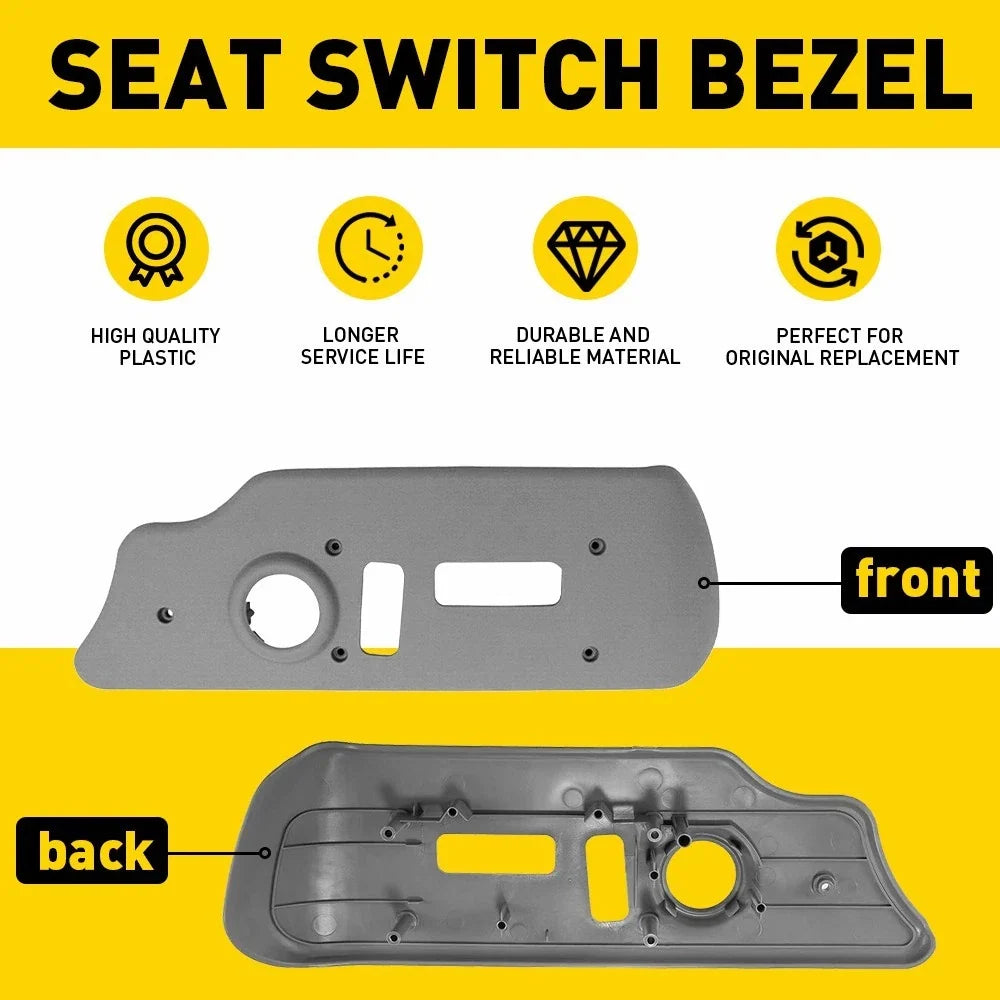 Gray Power Seat Switch Bezel Trim Panel for GMC Chevy 2002-2020