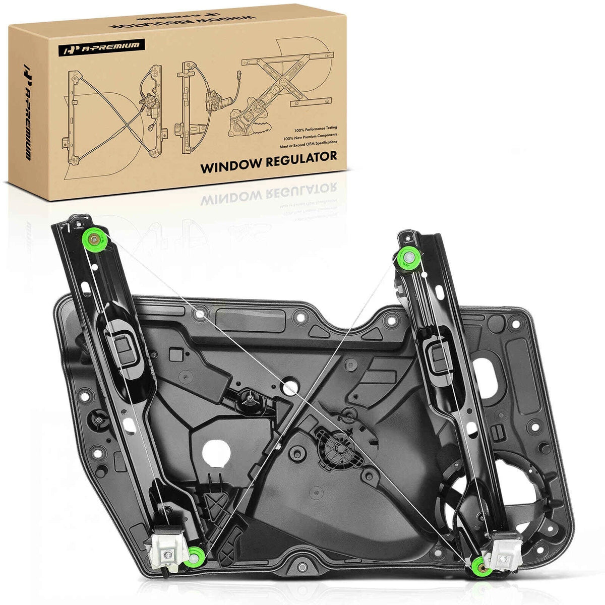 Front Right Power Window Regulator w/ Panel for Volkswagen Golf (2010–2013) 5K0837462, 5K0837462B, 5K0837462C, 5K0837462D