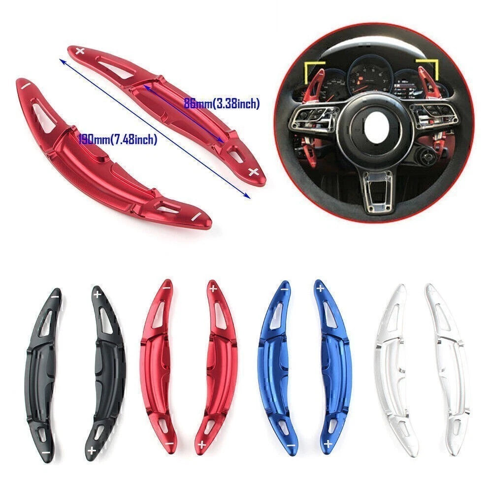 Steering Wheel Shift Paddle Shifter Extension for Porsche Cayenne (2015–2018) Red