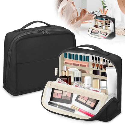 Large Pencil Case Portable Organizer Makeup Bag with Handle - 3 Colors