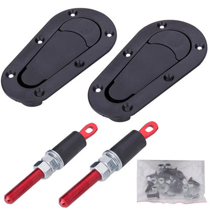 Flush Mount Hood Latch Pin Locking Kit for Universal Racing Car