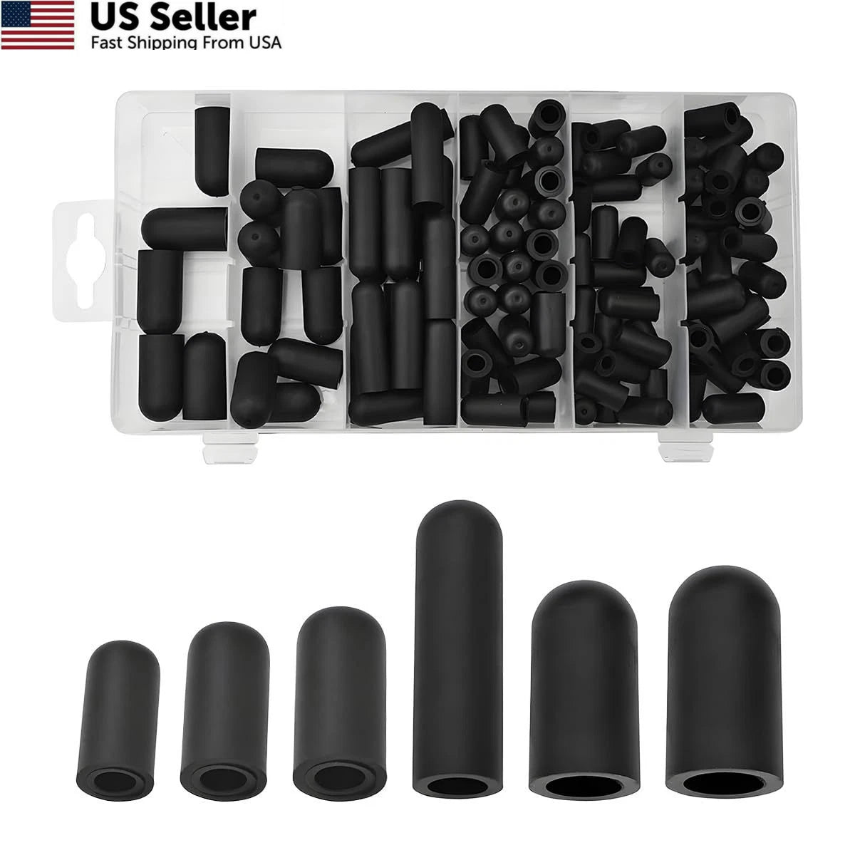 105PCS Car Vacuum Caps Assortment for Universal Use (6 Sizes)