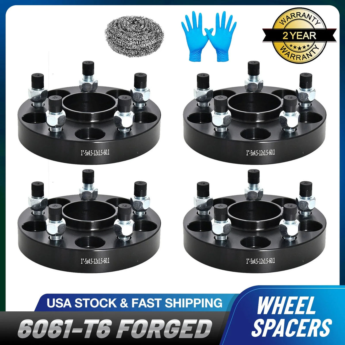 4-Piece Wheel Spacer Set for Lexus Toyota (5x4.5, 60.1 Hub, 12x1.5 Stud)