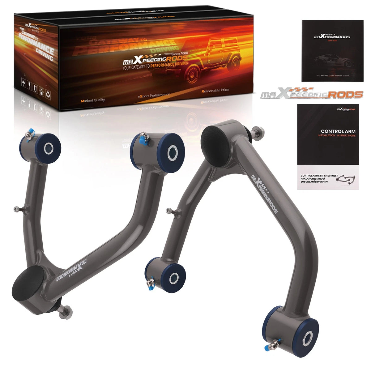 2-4" Lift Tubular Upper Control Arms for Chevy Silverado Sierra 1500 (2007–2018)