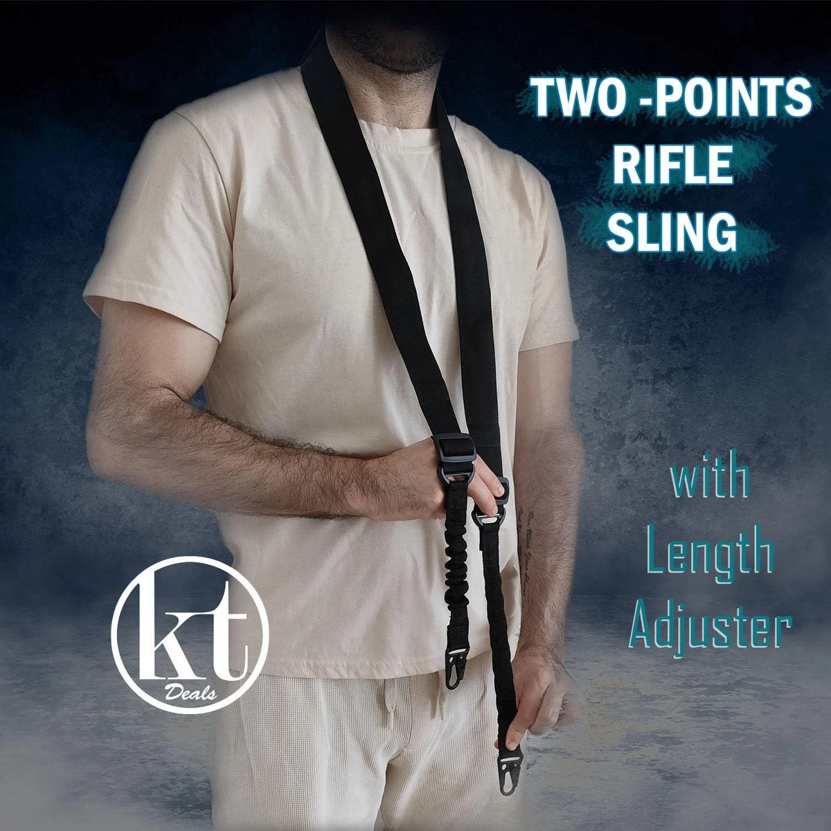 2X Tactical Rifle Sling for Adjustable Two Points