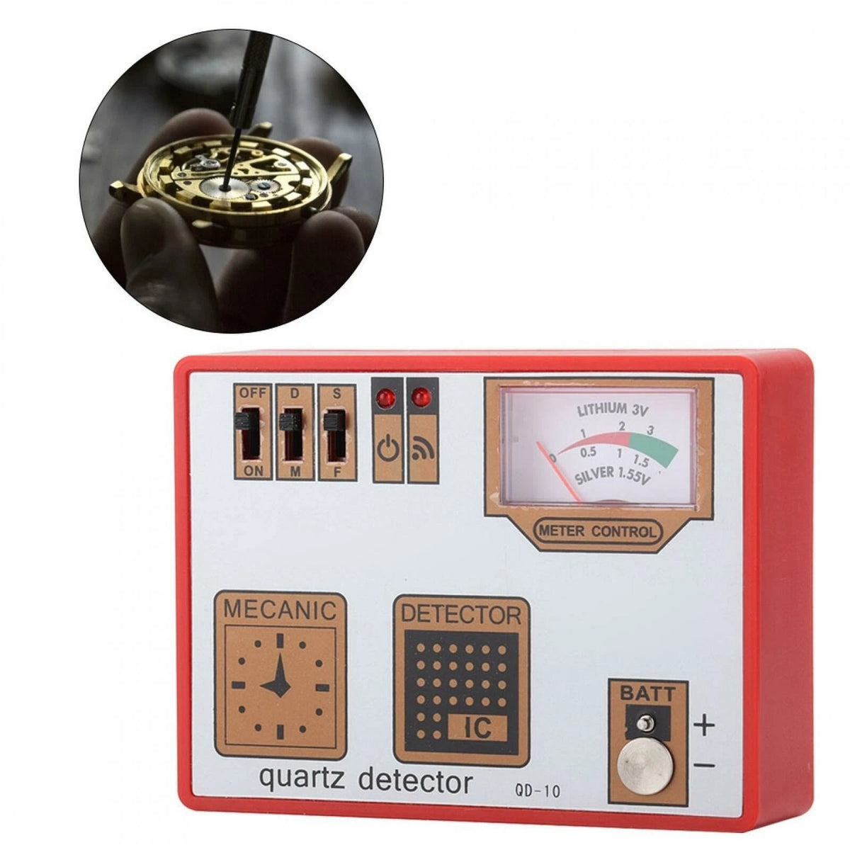 Universal Metal & Plastic Watch Demagnetizer Tester Degausser