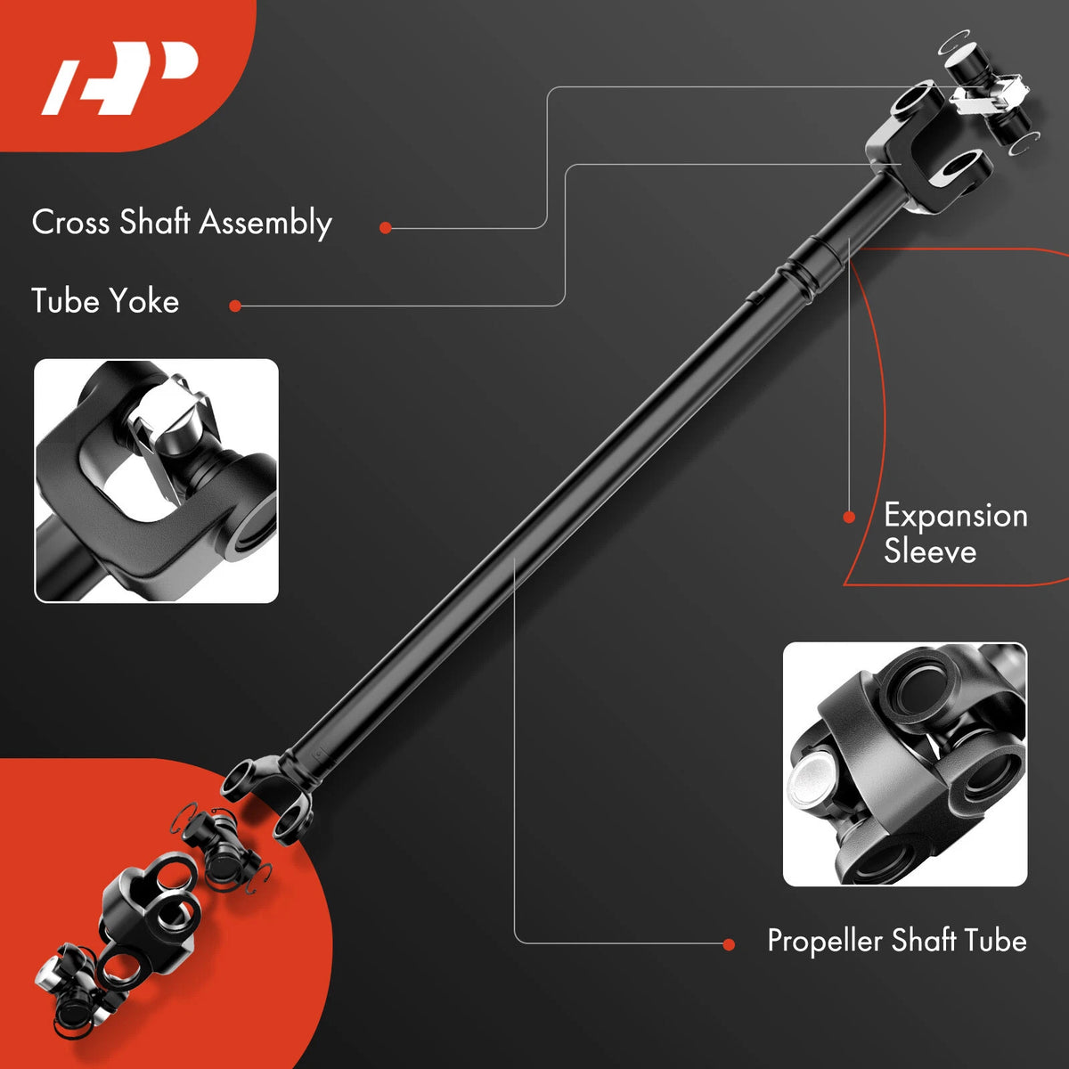 Rear Driveshaft Assembly for Chevrolet Silverado 1500 GMC (2014–2018) 23251123, 22760940, 946-306