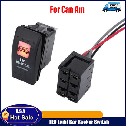 Amber LED Light Bar Switch Rocker for Can-Am Maverick (2013–2023)