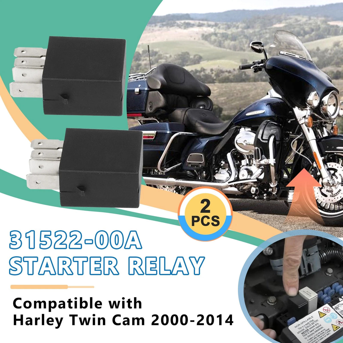 Starter Relay for Harley Twin Cam (2000–2014)