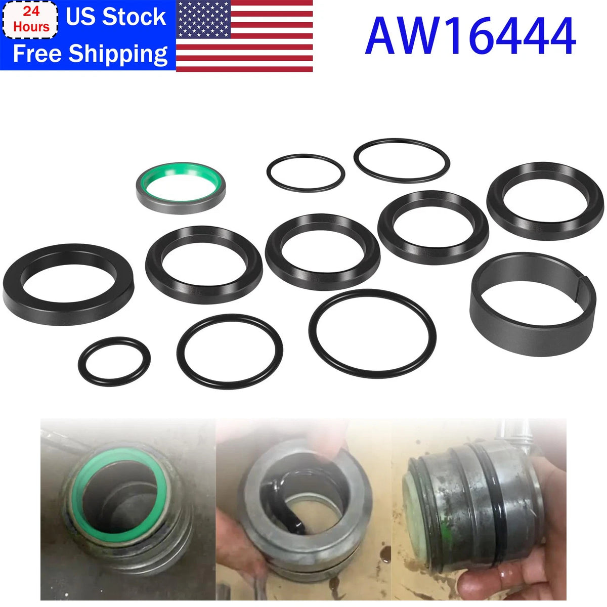Hydraulic Cylinder Seal Kit for John Deere Loader 145, 146, 148, 158
