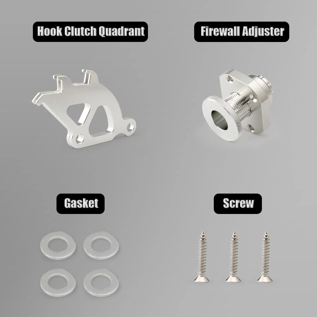 Triple Hook Clutch Quadrant Kit with Firewall Adjuster for 1979-2004 Mustang