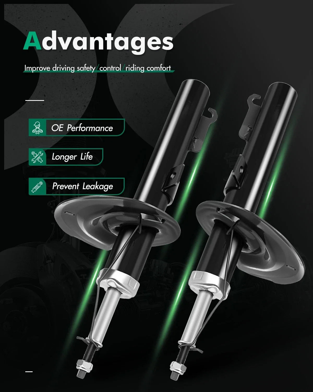 Front Shocks Struts for Ford Focus (2006–2011)