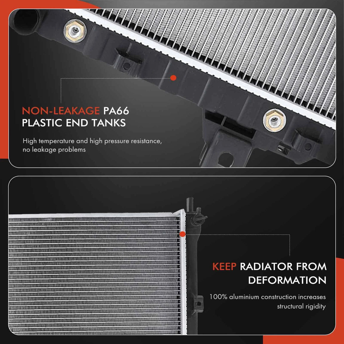 Radiator & Cooling Fan Assy Kit for Jeep Grand Cherokee WJ (1999–2000) 52079425AB, 52079425AC, 52079425AD, 52079425AE