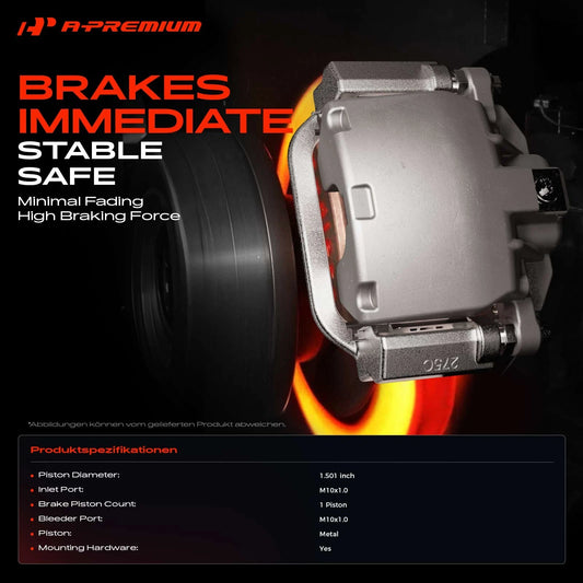 A-Premium Pair Rear Brake Calipers with Bracket for Mazda CX-5 (2013–2015) K0Y12698ZA, K0Y12699ZA, 19-B7122, 19-B7123