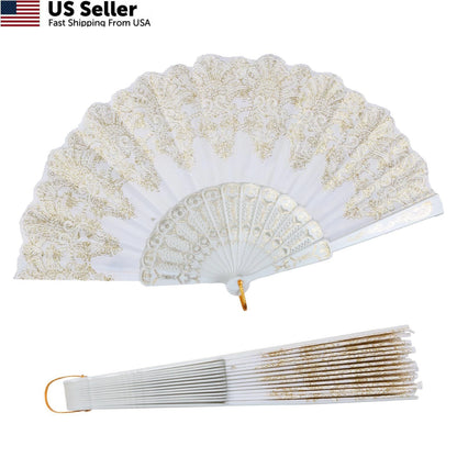 Spanish Folding Retro Pattern Hand Fan for Women (Handheld)