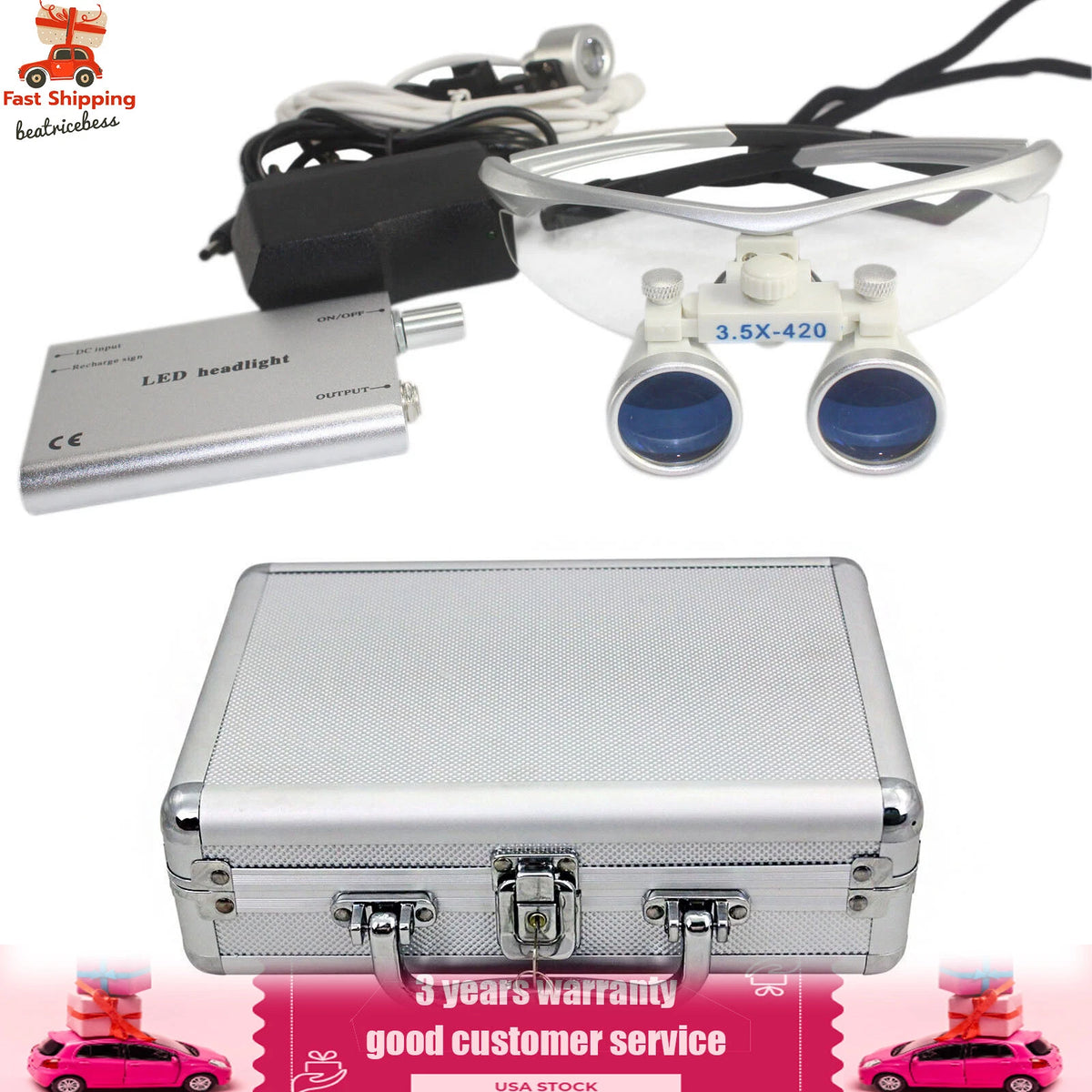 3.5X LED Surgical Dental Loupes for Medical Use