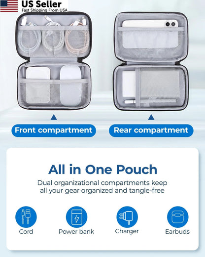 Electronics Organizer for Universal Use (7.9 x 4.7 x 2.4 inches)