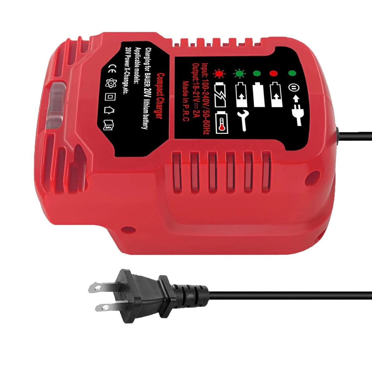 LED Indicator Battery Charger for Bauer 20V (Compact Replacement)