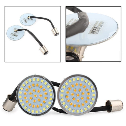 2" LED Turn Signal Light Bulb White+Amber for Harley Softail Touring