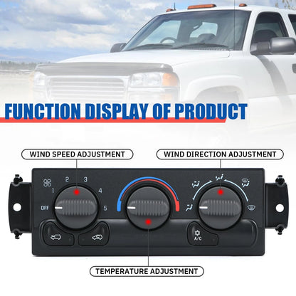 Climate Control Module Panel for GMC Sierra Chevy Silverado (1999–2002)