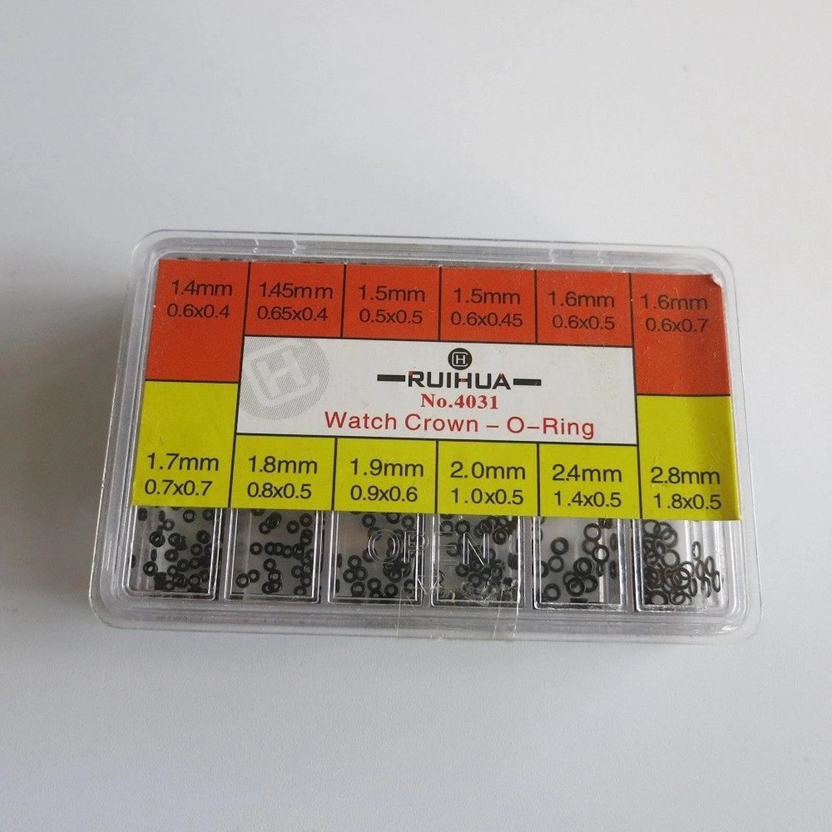 Set of 1000 Assorted Waterproof Rubber O-Ring Gaskets for Watches