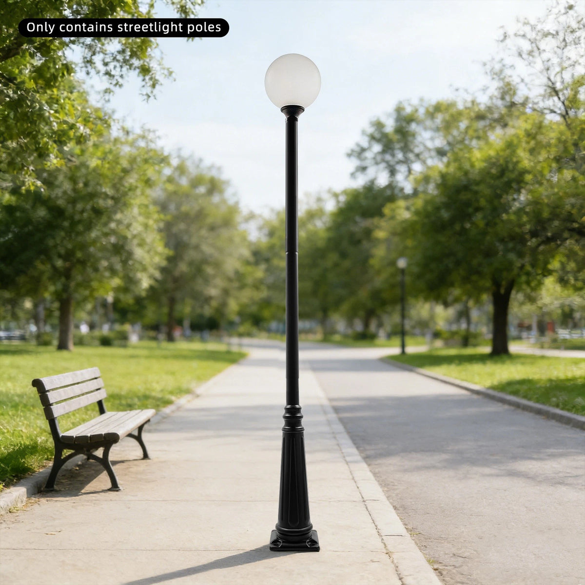 3.8m Split-Type Light Post for Outdoor Use