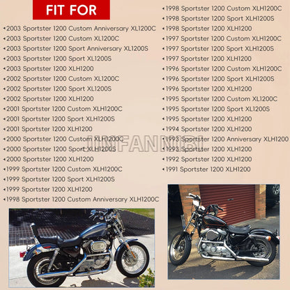 Clutch Steel Friction Plate Kit & Gasket for Harley Sportster 1200 (1991–2003) - 34955-04, 37913-90, 37977-90, 32591-80