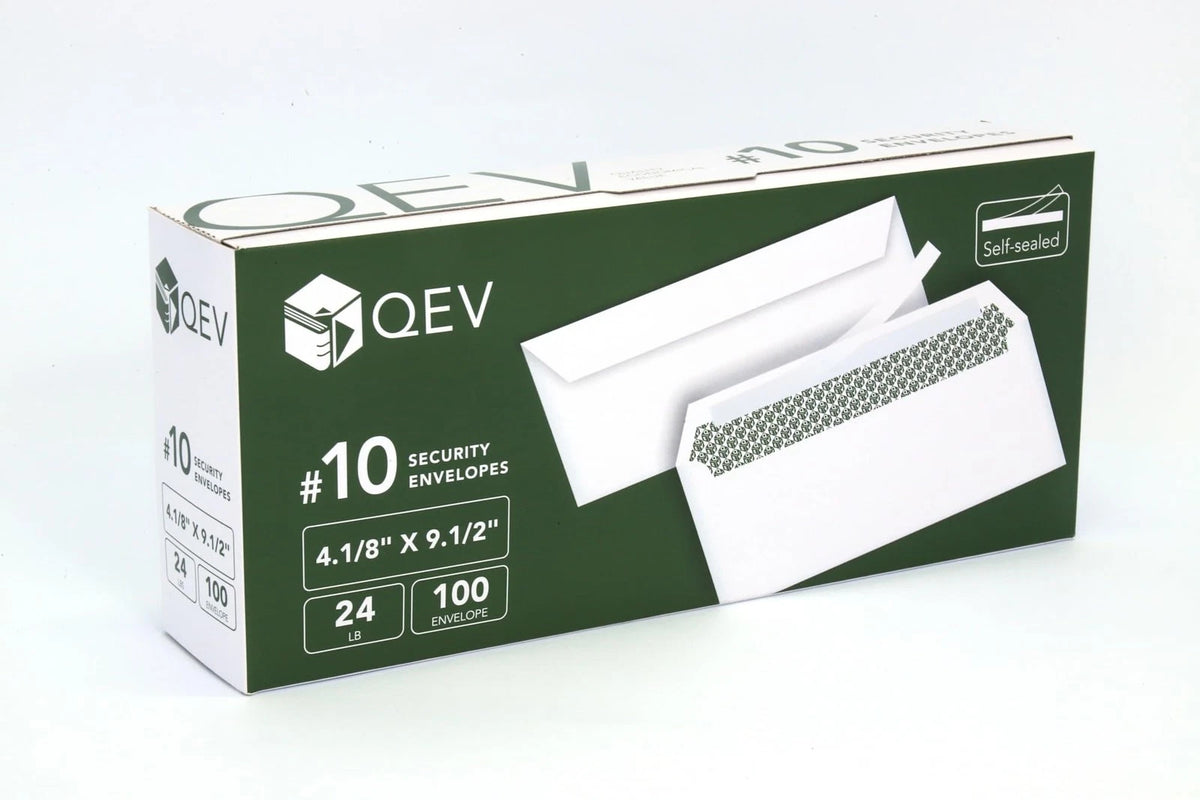 Self Seal Security Envelopes for Letter Size (4.125"x9.5") - Off White (100 Count)