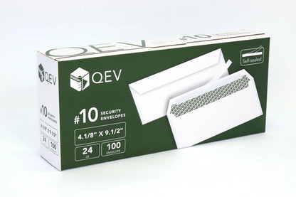 Self Seal Security Envelopes for Letter Size (4.125"x9.5") - Off White (100 Count)