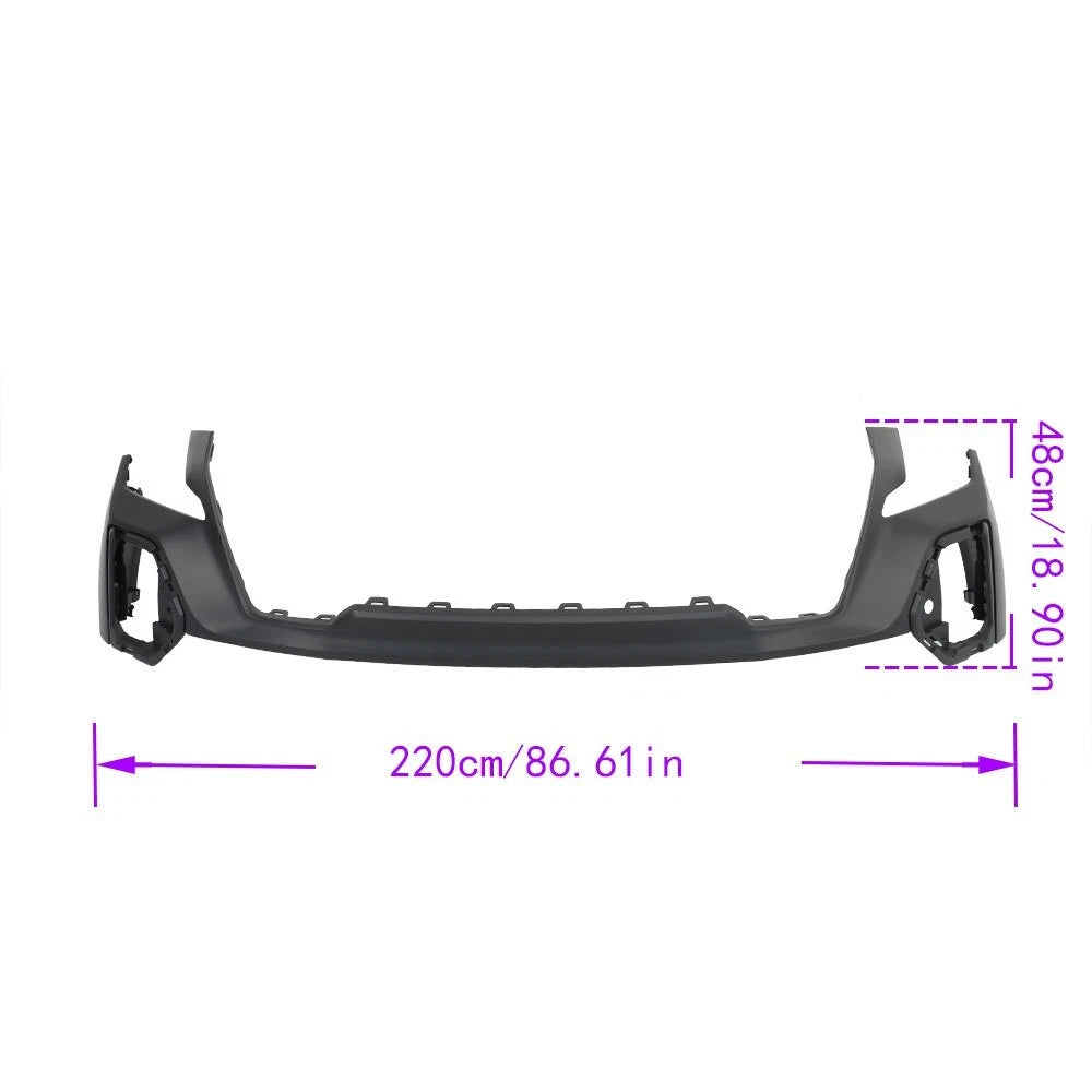 Plastic Front Upper Bumper Cover for GMC Sierra 1500 (2019–2022)