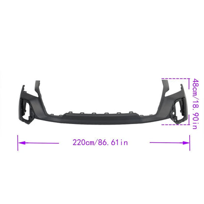 Plastic Front Upper Bumper Cover for GMC Sierra 1500 (2019–2022)