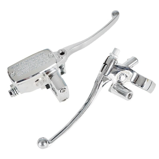 1" Motorcycle Universal Handlebar Hydraulic Brake Master Cylinder & Clutch Lever